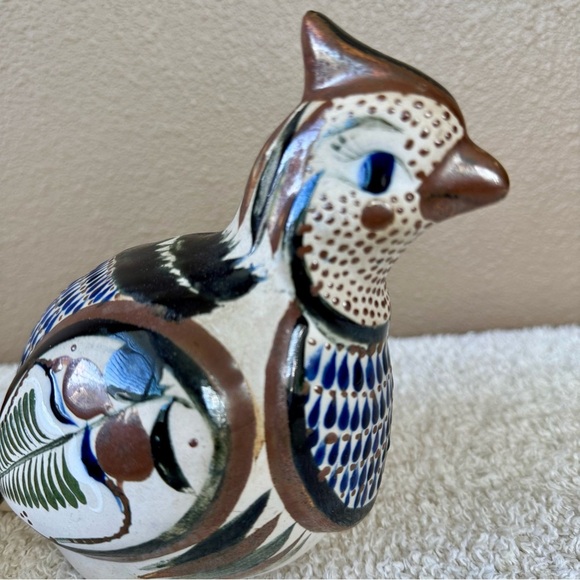 Vintage Tonala Pottery Mexican Folk Art Quail Bird Figurine Statue large - Picture 4 of 9